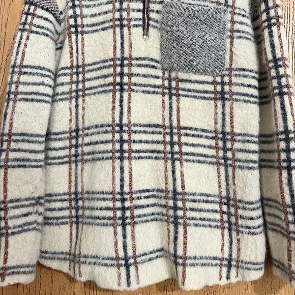 entro Women’s Ivory Multicolor Plaid Pullover Fall/Winter Casual Sweater Sz-S - Picture 4 of 9
